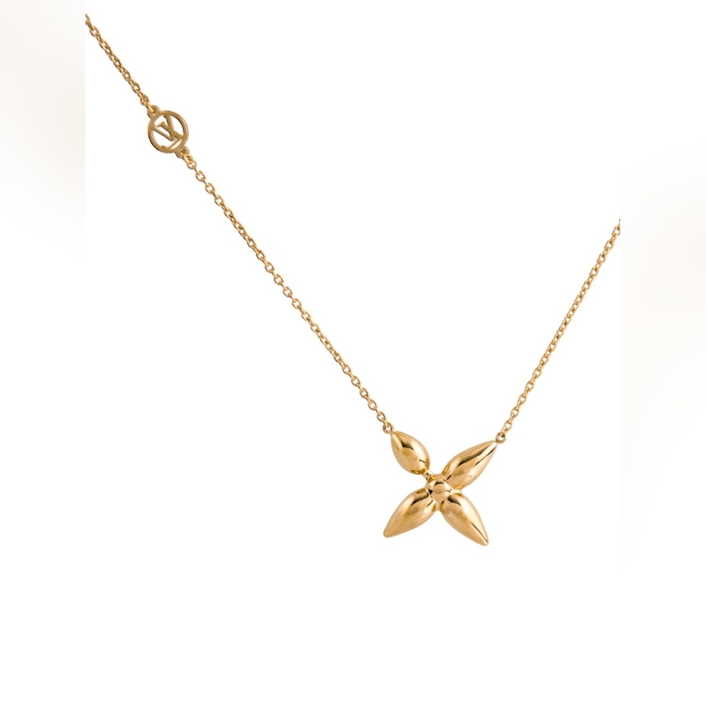 BNIB!!! Louis Vuitton Louisette Pendant Necklace MONOGRAM GOLD LV Authenticated - Picture 9 of 16
